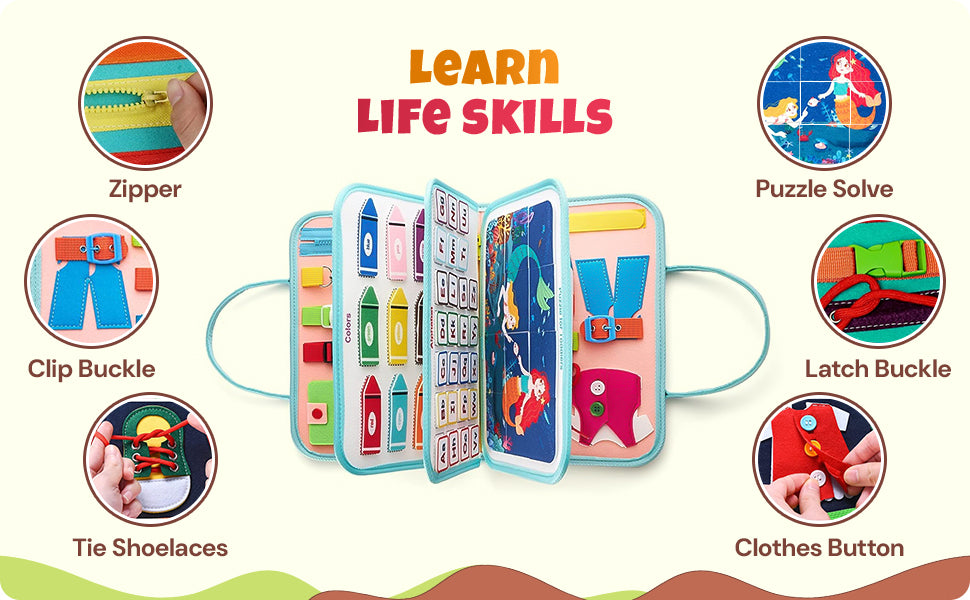 Smart Active Kids Busy Board - Mermaid