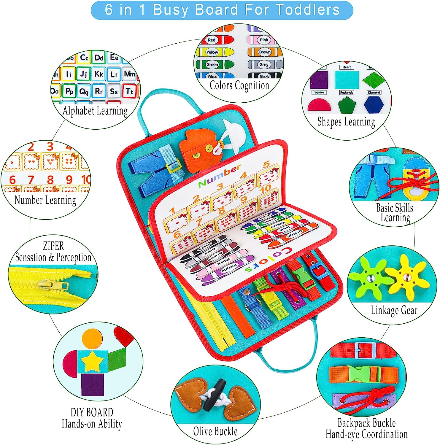Smart Active Kids Busy Board - Planets