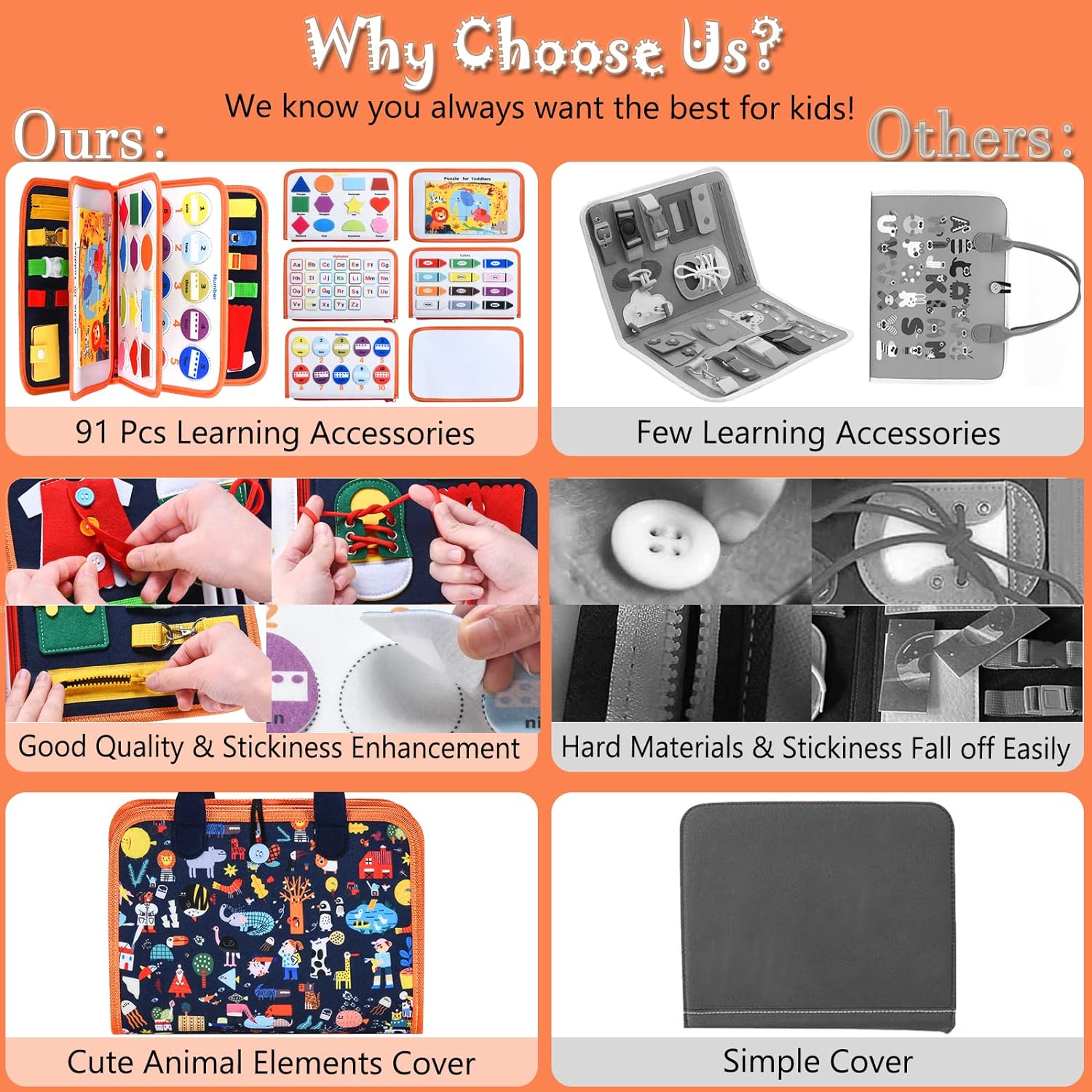 Smart Active Kids Busy Board - Animals