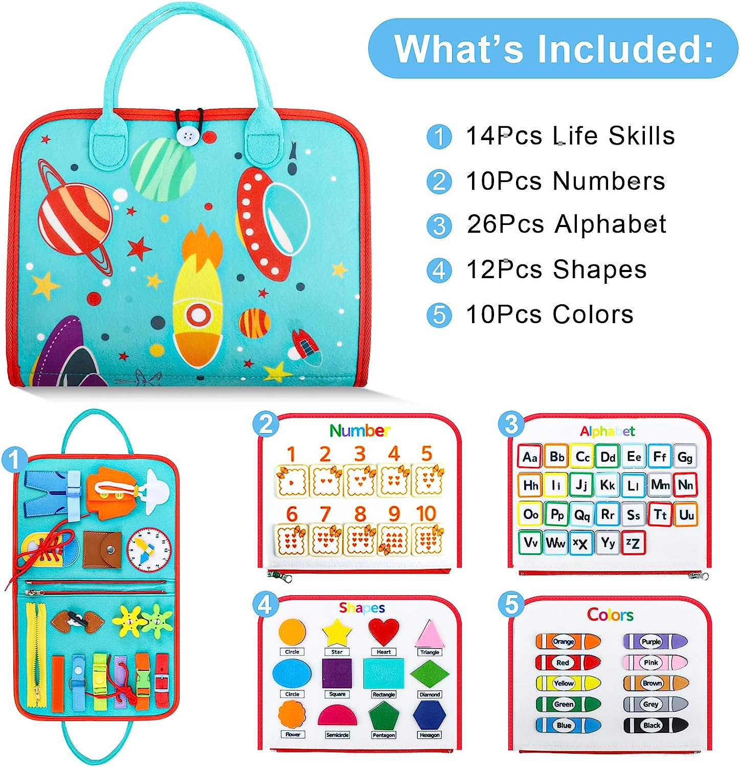 Smart Active Kids Busy Board - Planets