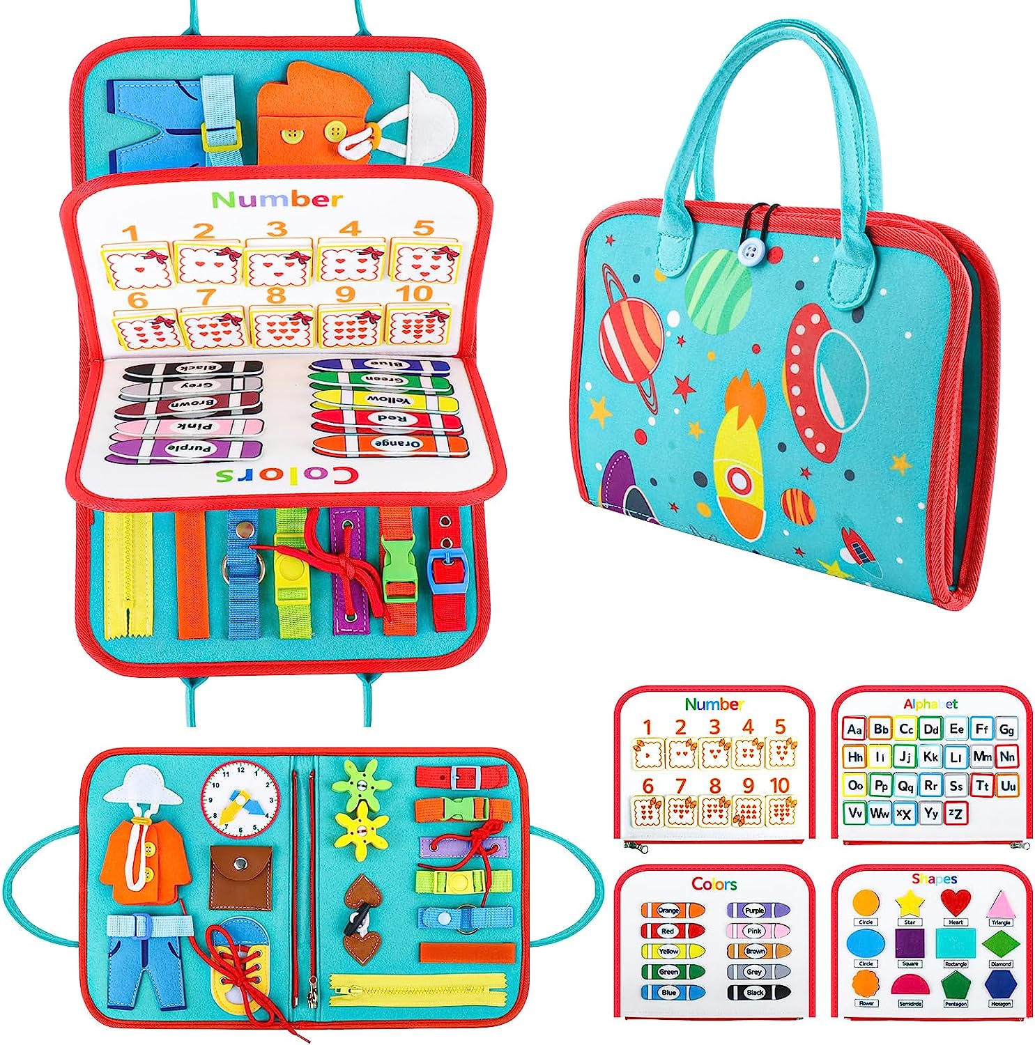 Smart Active Kids Busy Board - Planets