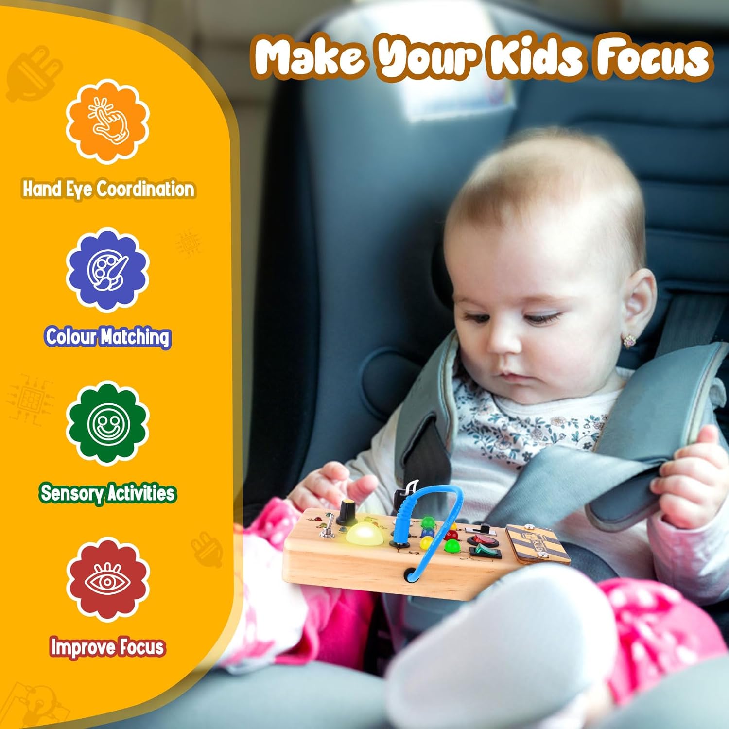 Montessori LED Busy Board