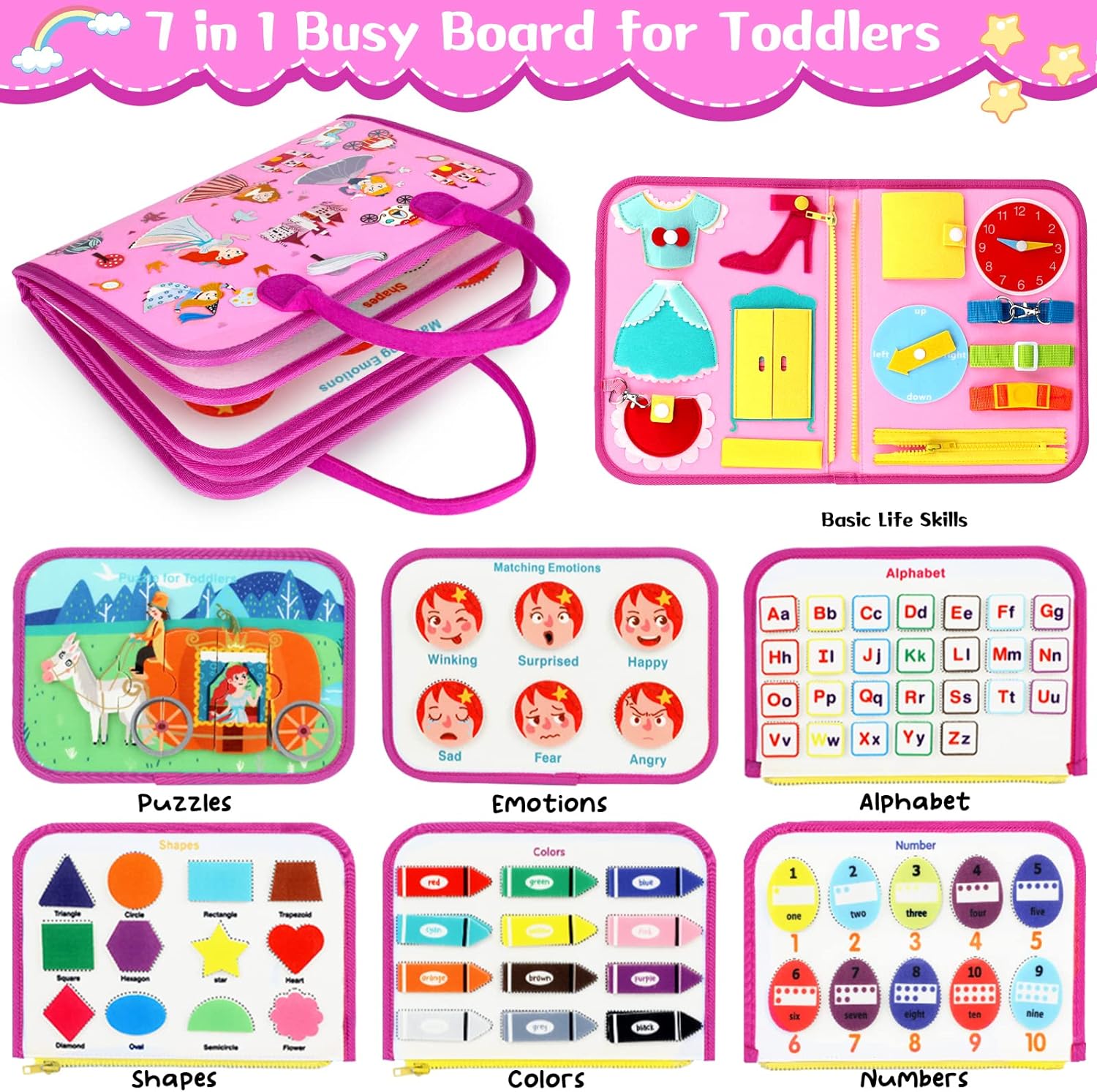 Smart Active Kids Busy Board - Princess