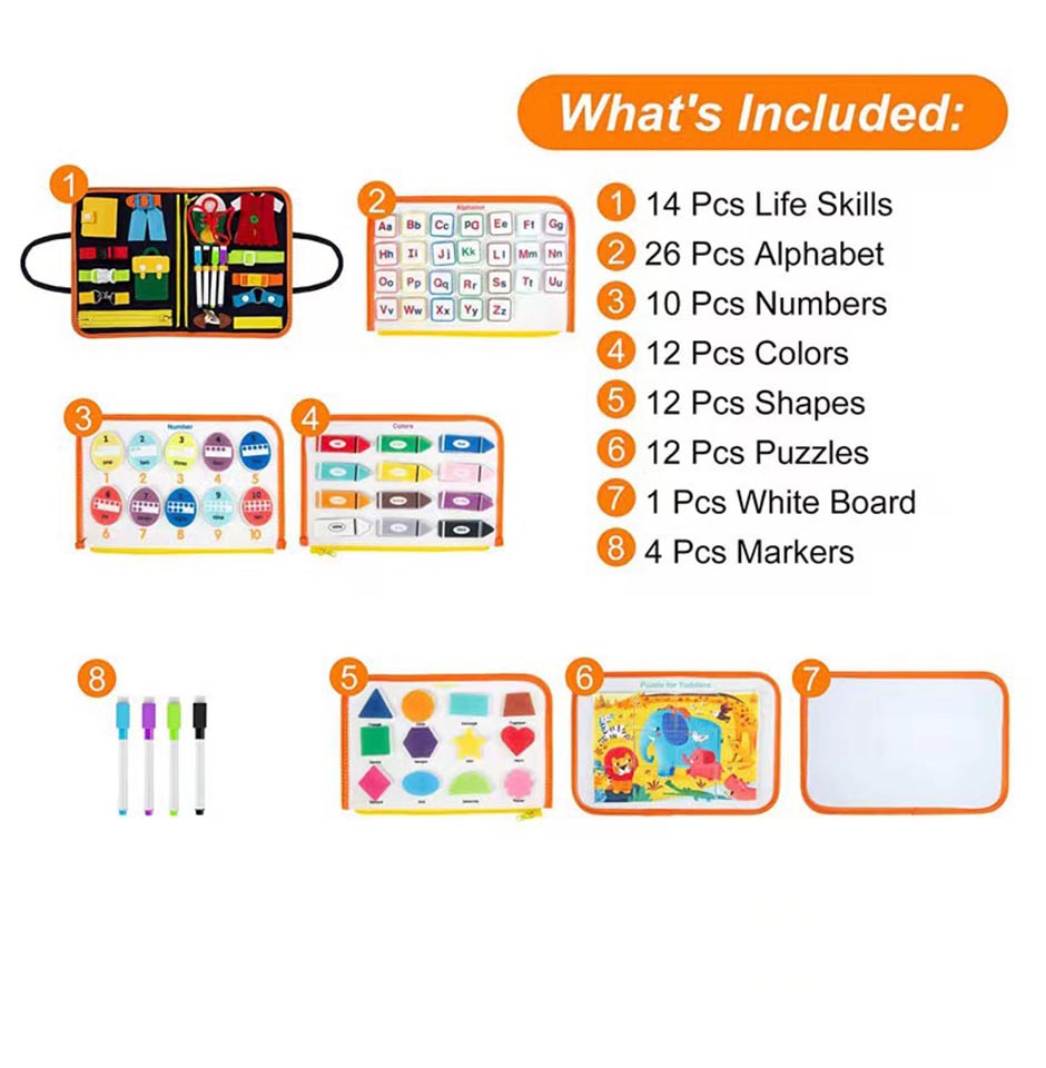 Smart Active Kids Busy Board - Animals